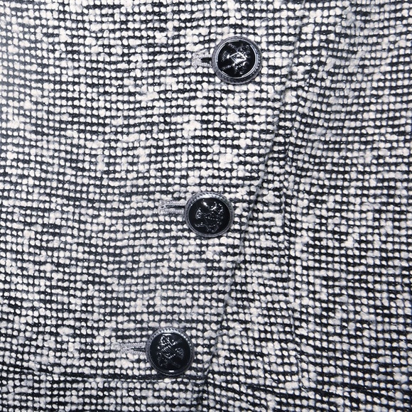 NWT Forever 21 Boucle Double-Breasted Tulip-Hem Jacket with Silver Flecks - Picture 3 of 5